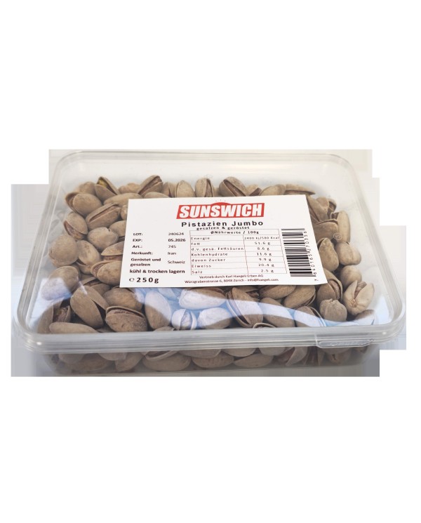 Pistazien Jumbo getrocknete (Sunswich) 10 x 250g