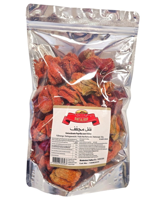 Paprika zum Füllen getrocknete (Bint Al Reef) 30 x 65g